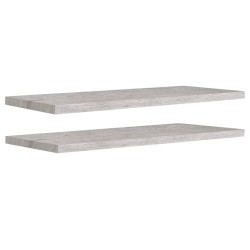 Schweberegale 2 Stk. Betongrau 90x23,5x3,8 cm MDF