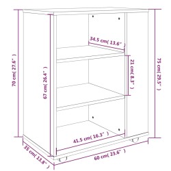 Rollschrank Grau Sonoma 60x35x75 cm Holzwerkstoff