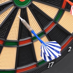 Elektrische Dartscheibe mit Darts Schwarz Polypropylen