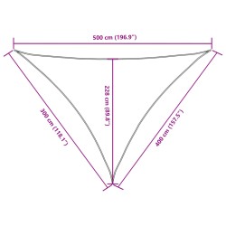 Sonnensegel Oxford-Gewebe Dreieckig 3x4x5 m Creme