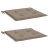 Gartenstuhl-Kissen 2 Stk. Taupe 50x50x3 cm Oxford-Gewebe