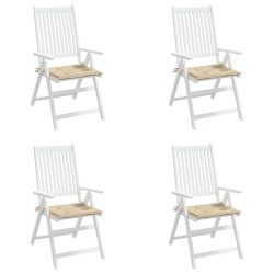 Gartenstuhl-Kissen 4 Stk. Beige 40x40x3 cm Oxford-Gewebe