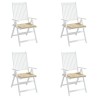 Gartenstuhl-Kissen 4 Stk. Beige 40x40x3 cm Oxford-Gewebe