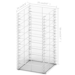 Gabionen-Set 3-tlg. Verzinkter Draht 25×25×50 cm