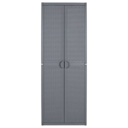 Gartenschrank Grau 65x45x172 cm PP Rattan