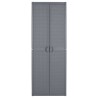 Gartenschrank Grau 65x45x172 cm PP Rattan