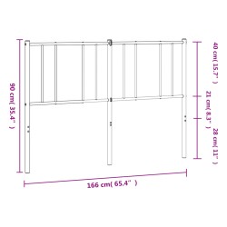 Kopfteil Metall Weiß 160 cm