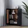 Bücherschrank Schwarz 82,5x30,5x115 cm Holzwerkstoff