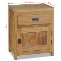 Nachttisch Massivholz Teak 40x30x50 cm