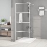 Duschwand für Begehbare Dusche Weiß 80x195 cm ESG-Klarglas