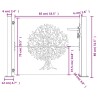 Gartentor 105x80 cm Cortenstahl Baum-Design