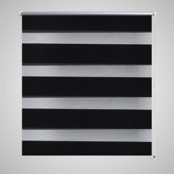 Doppelrollo Seitenzug 80 x 150 cm schwarz