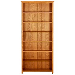 Bücherregal 7 Fächer 90x22,5x200 cm Massivholz Eiche