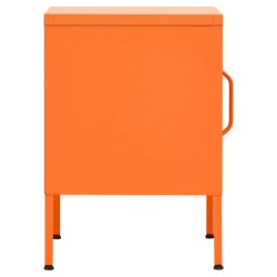 Nachttisch Orange 35x35x51 cm Stahl