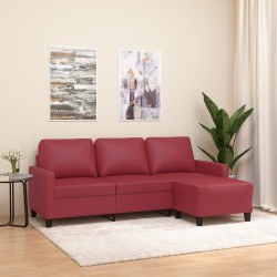 3-Sitzer-Sofa mit Hocker...