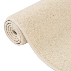 Teppich Kurzflor 80x150 cm Creme