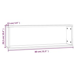 Wandregale 4 Stk. Grau Sonoma 80x15x26,5 cm Holzwerkstoff