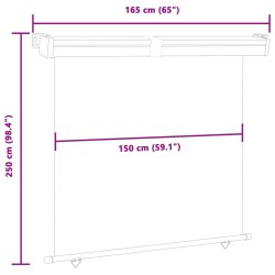 Balkon-Seitenmarkise 165x250 cm Rot