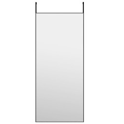 Türspiegel Schwarz 40x100 cm Glas und Aluminium