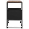 Beistelltisch mit Rollen Schwarz 55x36x63,5 cm Holzwerkstoff