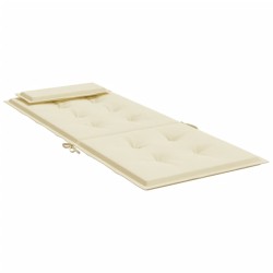 Hochlehner-Auflagen 4 Stk. Creme Oxford-Gewebe