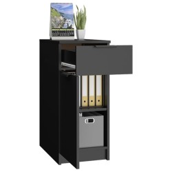 Büroschrank Schwarz 33,5x50x75 cm Holzwerkstoff