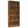 Bücherregal 5 Fächer Räuchereiche 80x24x175 cm Holzwerkstoff