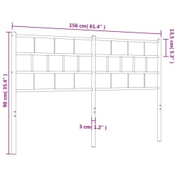 Kopfteil Metall Weiß 150 cm