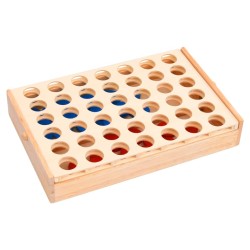 Vier gewinnt Spiel 24x15x4 cm Massivholz