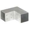 Pfostenverbinder 4 Stk. L-Form Verzinktes Metall 81 x 81 mm