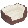 Hundekissen Wendbar und Waschbar Braun und Creme 65x50x20 cm