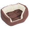 Hundekissen Wendbar und Waschbar Braun und Creme 65x50x20 cm