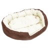 Hundekissen Wendbar und Waschbar Braun und Creme 110x80x23 cm