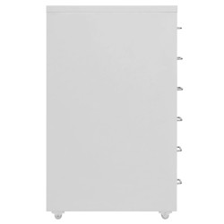 Aktenschrank mit Rollen Grau 28x41x69 cm Metall