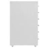 Aktenschrank mit Rollen Grau 28x41x69 cm Metall