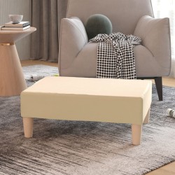 Fußhocker Creme 78x56x32 cm Stoff