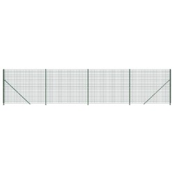 Maschendrahtzaun mit Bodenflansch Grün 1,4x10 m