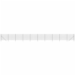 Maschendrahtzaun Anthrazit 1,4x25 m Verzinkter Stahl