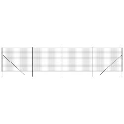 Maschendrahtzaun Anthrazit 1,6x10 m Verzinkter Stahl