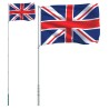 Flagge Großbritanniens mit Mast 5,55 m Aluminium