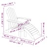 Adirondack-Gartenstühle 2 Stk. mit Hockern HDPE Weiß