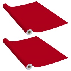 Möbelfolien Selbstklebend 2 Stk. Rot 500x90 cm PVC