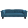 Hundebett Blau 95x55x30 cm Samt