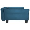 Hundebett Blau 95x55x30 cm Samt