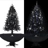 Schneiender Weihnachtsbaum mit Schirmfuß Schwarz 190 cm PVC