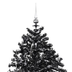 Schneiender Weihnachtsbaum mit Schirmfuß Schwarz 190 cm PVC