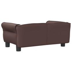 Hundebett Braun 70x45x30 cm Kunstleder