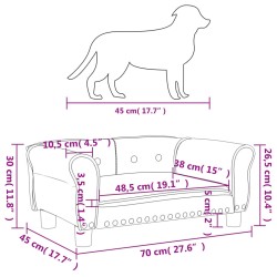 Hundebett Braun 70x45x30 cm Kunstleder