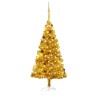 Künstlicher Weihnachtsbaum Beleuchtung & Kugeln Gold 180 cm PET