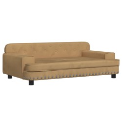 Hundebett Braun 90x53x30 cm Samt